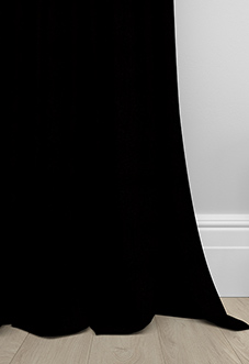 Faux Suede, Black - Made to Measure Curtains